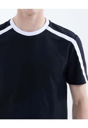 Camiseta  Para Hombre Manga Corta Color Negro Marca Seven Seven #45092421