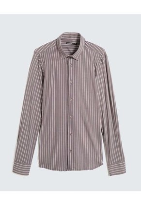 Camisa Para Hombre Manga Larga Sin Bolsillo Cuello Casual M Color Gris Marca Seven Seven #45012116