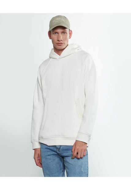 Buzo Para Hombre Hoodie Color Marfil Marca Seven Seven #45060612