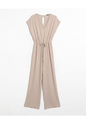 Enterizo De Cintura Ajustable  Para Mujer Taupe Seven Seven