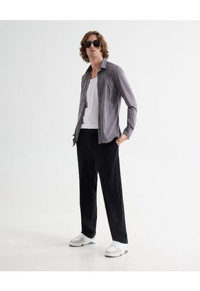 Camisa Para Hombre Manga Larga Sin Bolsillo Cuello Casual M Color Gris Marca Seven Seven #45012116