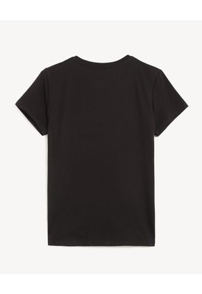 Camiseta Estampada "Secret Crush"  Para Mujer Negro Seven Seven