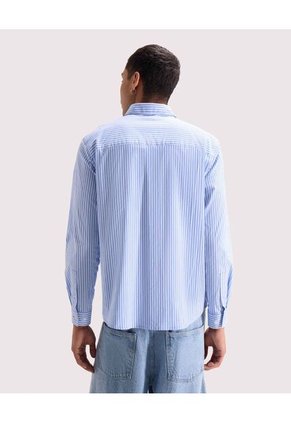 Camisa Stretch Cuello Gales  Para Hombre Azul Seven Seven