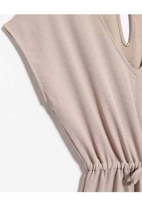 Enterizo De Cintura Ajustable  Para Mujer Taupe Seven Seven