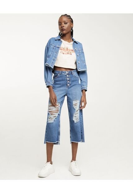 Jean  Para Mujer Culotte Color Azul Marca Seven Seven #28160597