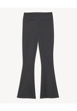 Pantalón Flare Con Abertura  Para Mujer Gris Seven Seven