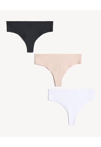 Panty X3 Para Mujer Tanga Color Negro Marca Seven Seven #28800132 Seven Seven