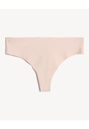 Pack X3 Panty Invisible Corte Tanga X3 Para Mujer Negro Seven Seven