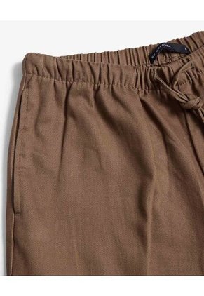 Pantalón De Silueta Amplia Con Cordón  Para Mujer Café Seven Seven