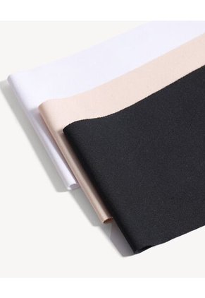 Pack X3 Panty Invisible Corte Tanga X3 Para Mujer Negro Seven Seven