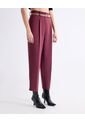 Pantalón Recto Con Pinzas Y Cinturón  Para Mujer Vino Seven Seven de Seven Seven