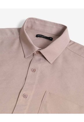 Camisa Relaxed Con Bolsillo  Para Hombre Taupe Seven Seven