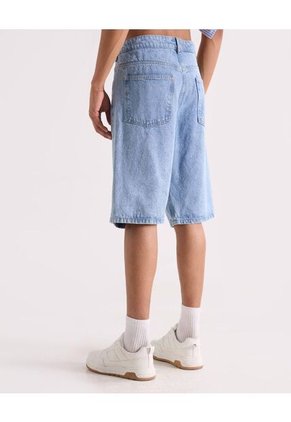 Bermuda Loose Con Desgastes  Para Hombre Azul Seven Seven