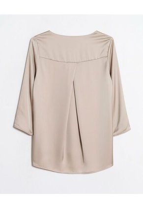 Blusa Escote En V  Para Mujer Crema Seven Seven