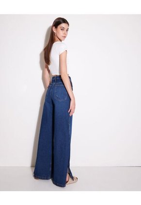 Jean Para Mujer Wide-Leg Color Azul Marca Seven Seven #28160712