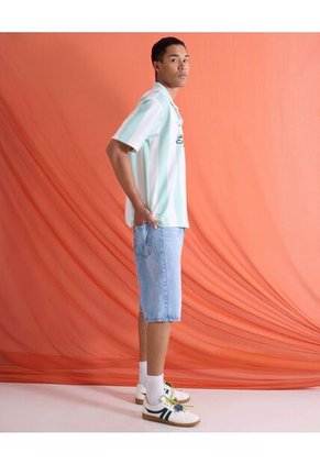 Polo Oversize Estampada  Para Hombre Verde Seven Seven