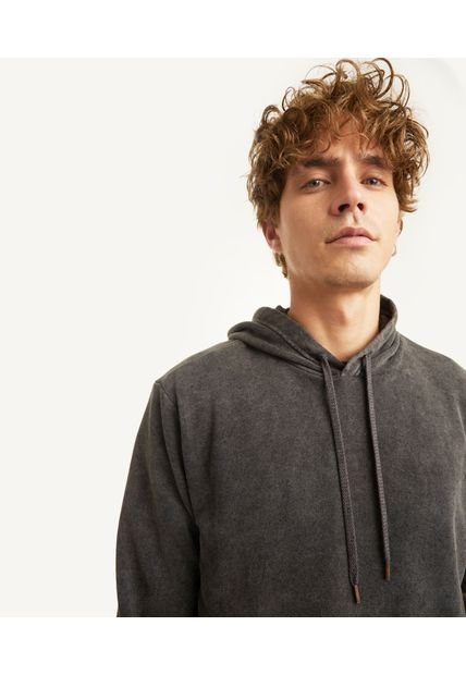 Hoodie  Hombre Seven Poliéster Negro 45060511-10138