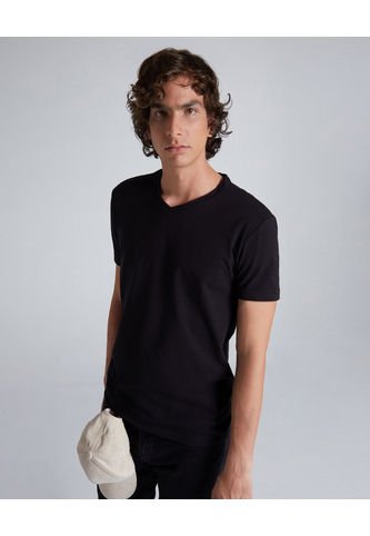 Camiseta Manga Corta Hombre Seven Algodón Negro 45092322-9909 Seven Seven
