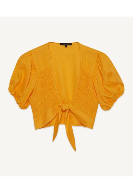 Blusa Para Mujer Manga Corta Color Amarillo  Marca Seven Seven #28123791