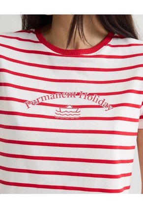 Camiseta Para Mujer Manga Corta Cuello Redondo Color Rojo Marca Seven Seven #28096291