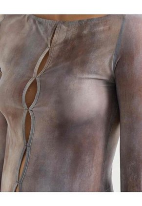 Camiseta Para Mujer Manga Larga Moda Color Café Marca Seven Seven #28096327