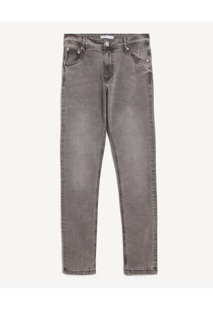 Jean Skinny Tono Gris Con Desgastes  Para Hombre Gris Seven Seven