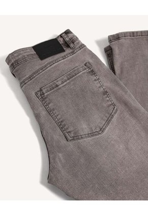 Jean Skinny Tono Gris Con Desgastes  Para Hombre Gris Seven Seven
