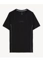 Camiseta Deportiva Texturizada  Para Hombre Negro Seven Seven de Seven Seven