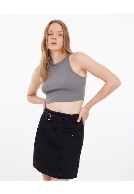 Camiseta Para Mujer Manga Sisa Color Gris  Marca Seven Seven #28095530