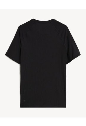 Camiseta Deportiva Texturizada  Para Hombre Negro Seven Seven