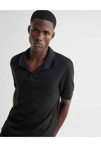 Polo Para Hombre Cuello Tejido Sin Bolsillo Color Negro Marca Seven Seven #45110889 Seven Seven