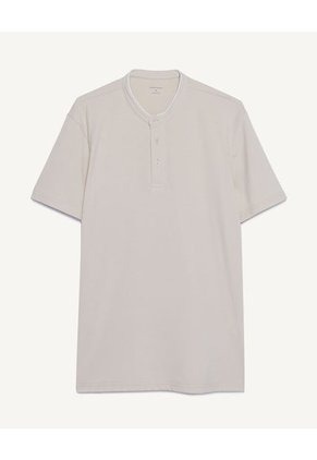 Polo Para Hombre Cuello Mao Color Beige Marca Seven Seven #45110785