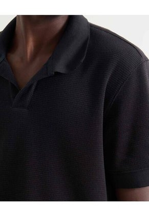 Polo Para Hombre Cuello Tejido Sin Bolsillo Color Negro Marca Seven Seven #45110889