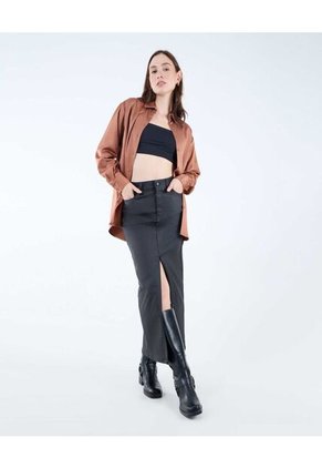 Camiseta Para Mujer Manga Sisa Color Negro Marca Seven Seven #28096051