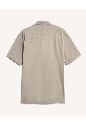 Camisa Para Hombre Manga Corta Sin Bolsillo Cuello Casual M Color Arena Marca Seven Seven #45012142