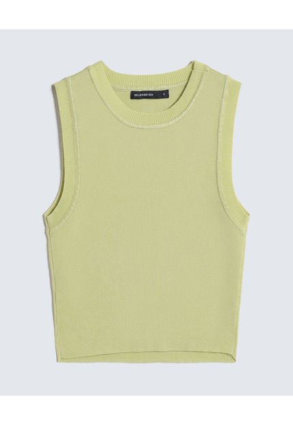 Camiseta Para Mujer Manga Sisa Color Verde Claro Marca Seven Seven #28096119