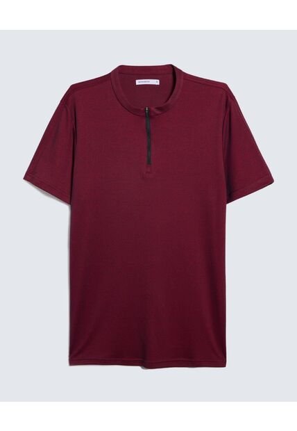 Polo Cuello Mao Con Cierre  Para Hombre Rojo Seven Seven