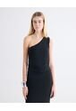 Vestido Maxi Cuello Anudado  Para Mujer Negro Seven Seven de Seven Seven