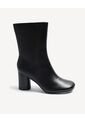 Botines Tacón Negro  Para Mujer Negro Seven Seven de Seven Seven
