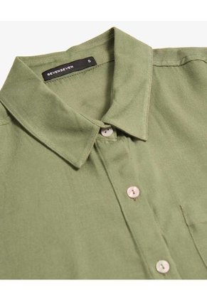 Blusa Para Mujer Manga Corta Color Verde Marca Seven Seven #28124072