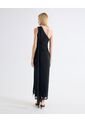 Vestido Maxi Cuello Anudado  Para Mujer Negro Seven Seven de Seven Seven