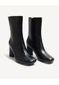 Botines Tacón Negro  Para Mujer Negro Seven Seven de Seven Seven