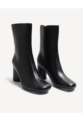 Botines Tacón Negro Para Mujer Negro Seven Seven