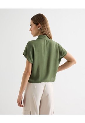 Blusa Para Mujer Manga Corta Color Verde Marca Seven Seven #28124072
