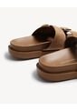 Sandalias Doble Hebilla  Para Mujer Taupe Seven Seven de Seven Seven