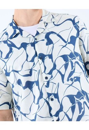 Camisa Para Hombre Manga Corta  Color Azul Oscuro Marca Seven Seven #45012098