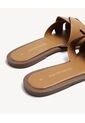 Sandalias Cruzadas  Para Mujer Camel Seven Seven de Seven Seven