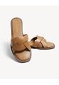 Sandalias Cruzadas  Para Mujer Camel Seven Seven de Seven Seven