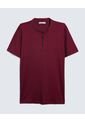 Polo Cuello Mao Con Cierre  Para Hombre Rojo Seven Seven de Seven Seven