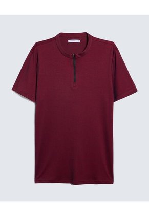 Polo Cuello Mao Con Cierre  Para Hombre Rojo Seven Seven